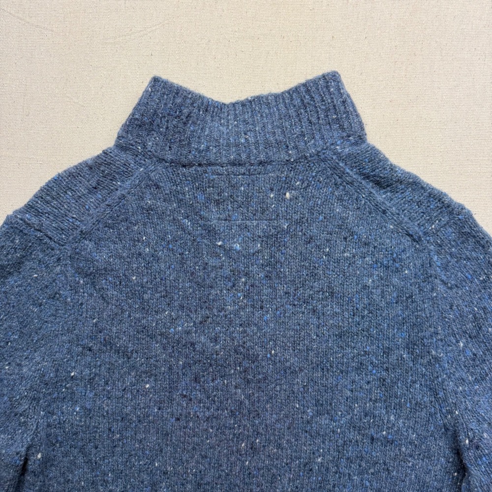 Jos. A. Bank 1905 Mens Blue Merino Wool Alpaca Blend Quarter Zip‎ Sweater Medium - Picture 5 of 16